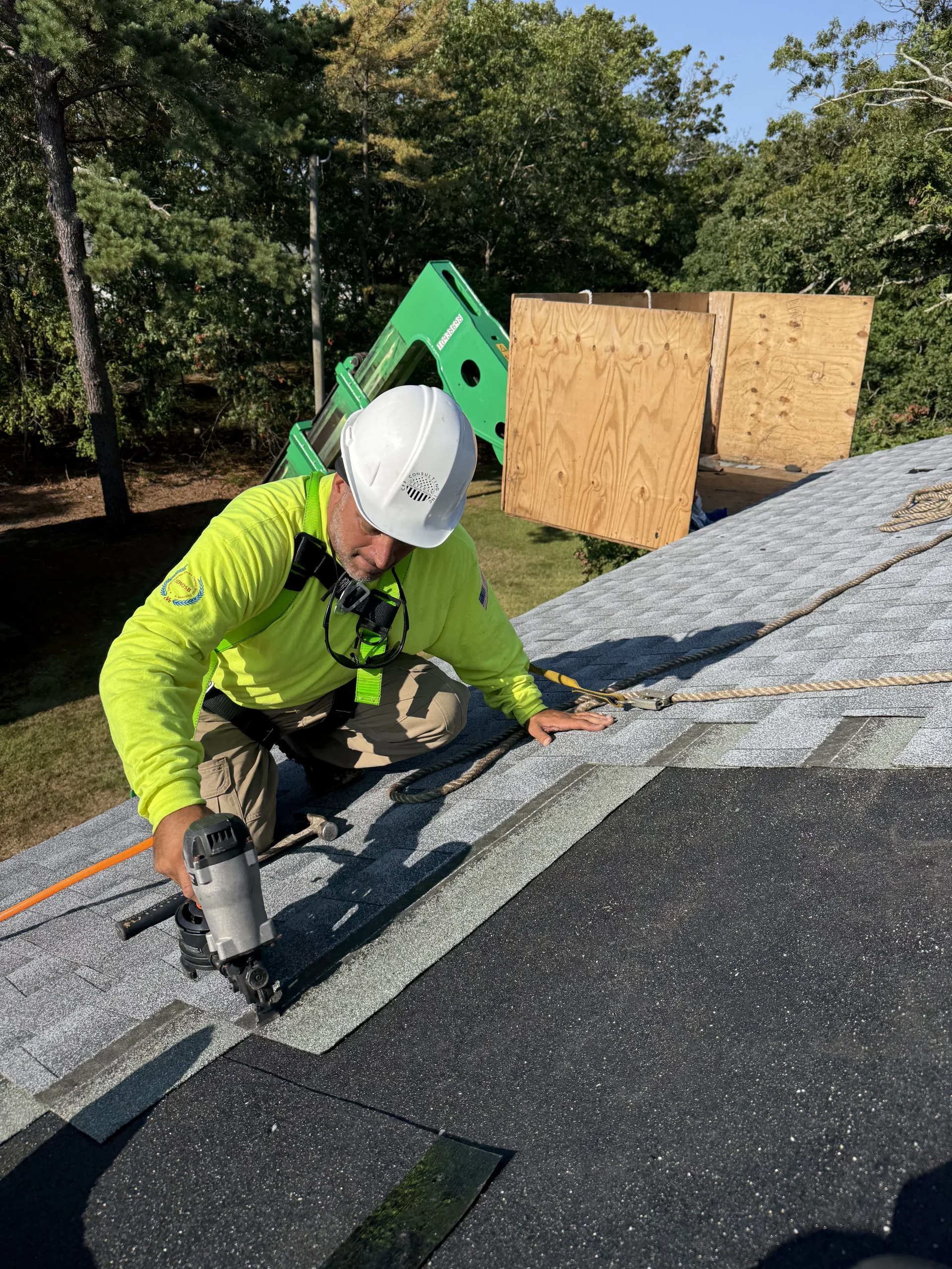 Roofer working at Brookhaven
